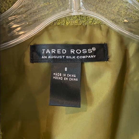 Green ruffle Jared Ross/August Silk blazer - Picture 2 of 7